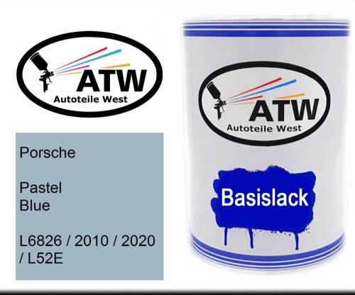 Porsche, Pastel Blue, L6826 / 2010 / 2020 / L52E: 500ml Lackdose, von ATW Autoteile West.